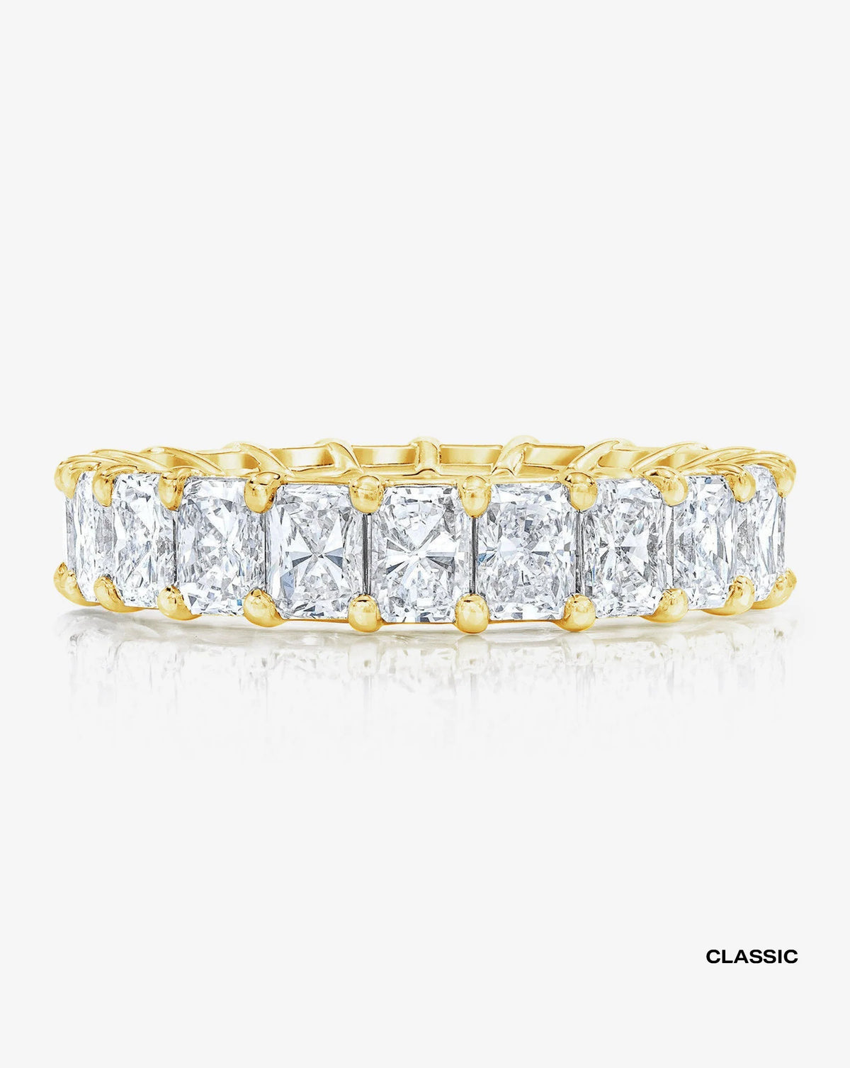 Lab Grown Radiant Diamond Eternity Band