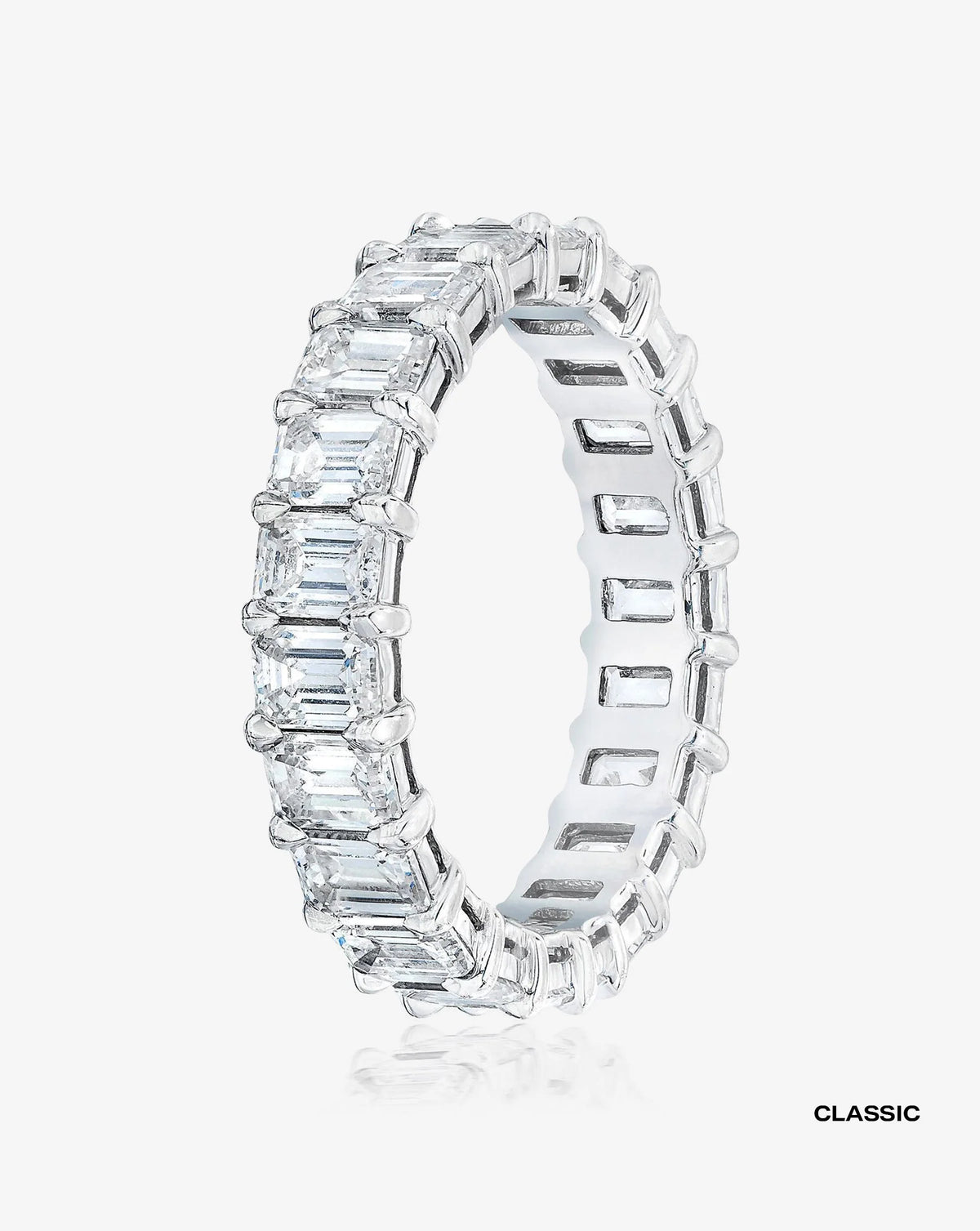Lab Grown Emerald Diamond Eternity Band