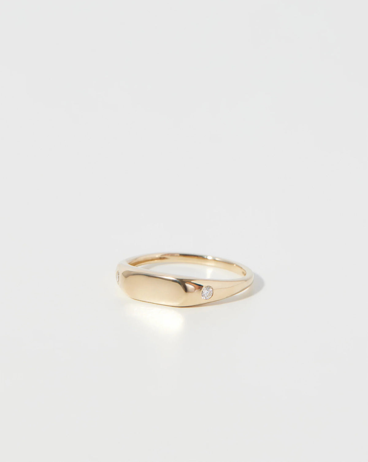 Duo Diamond Signet Ring