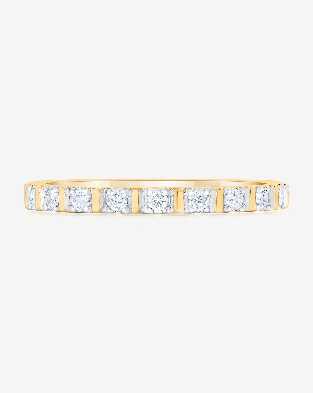 Fluted Diamond Ring
