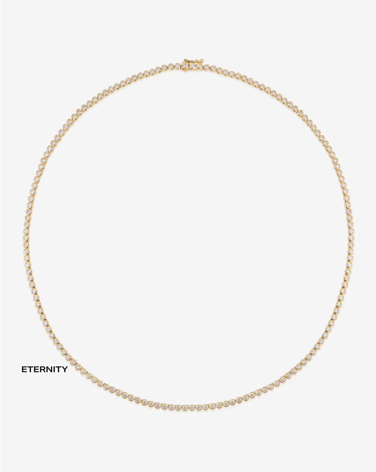 Bezel Mini Diamond Tennis Necklace