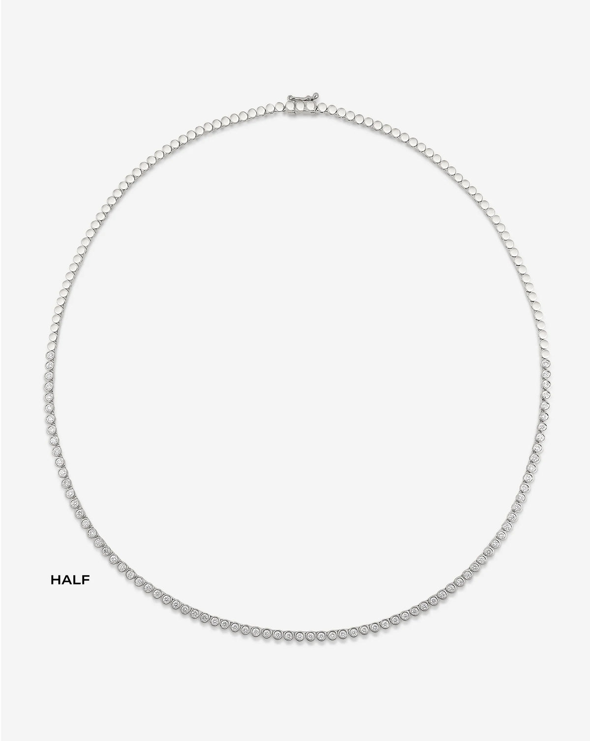 Bezel Mini Diamond Tennis Necklace