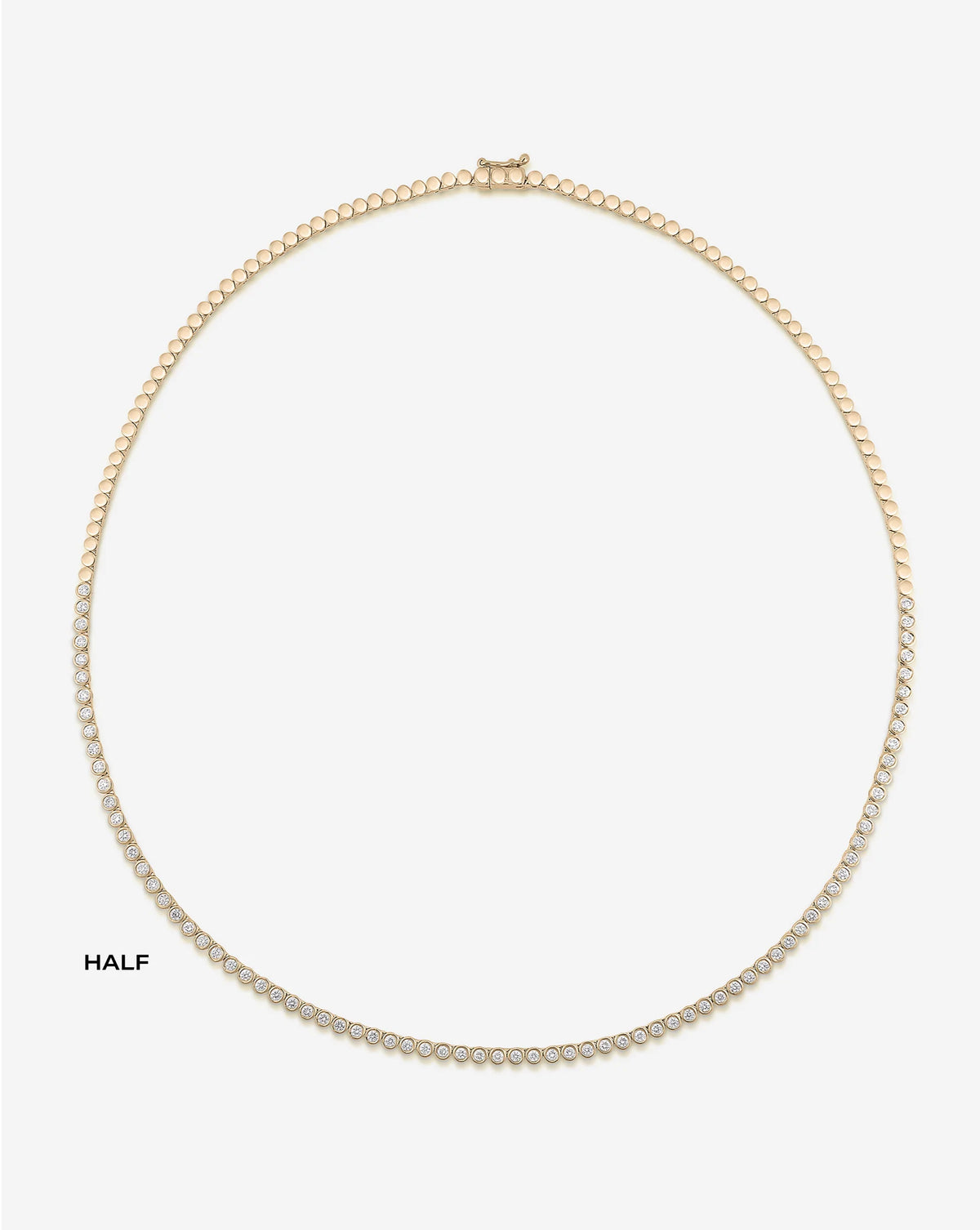Bezel Mini Diamond Tennis Necklace