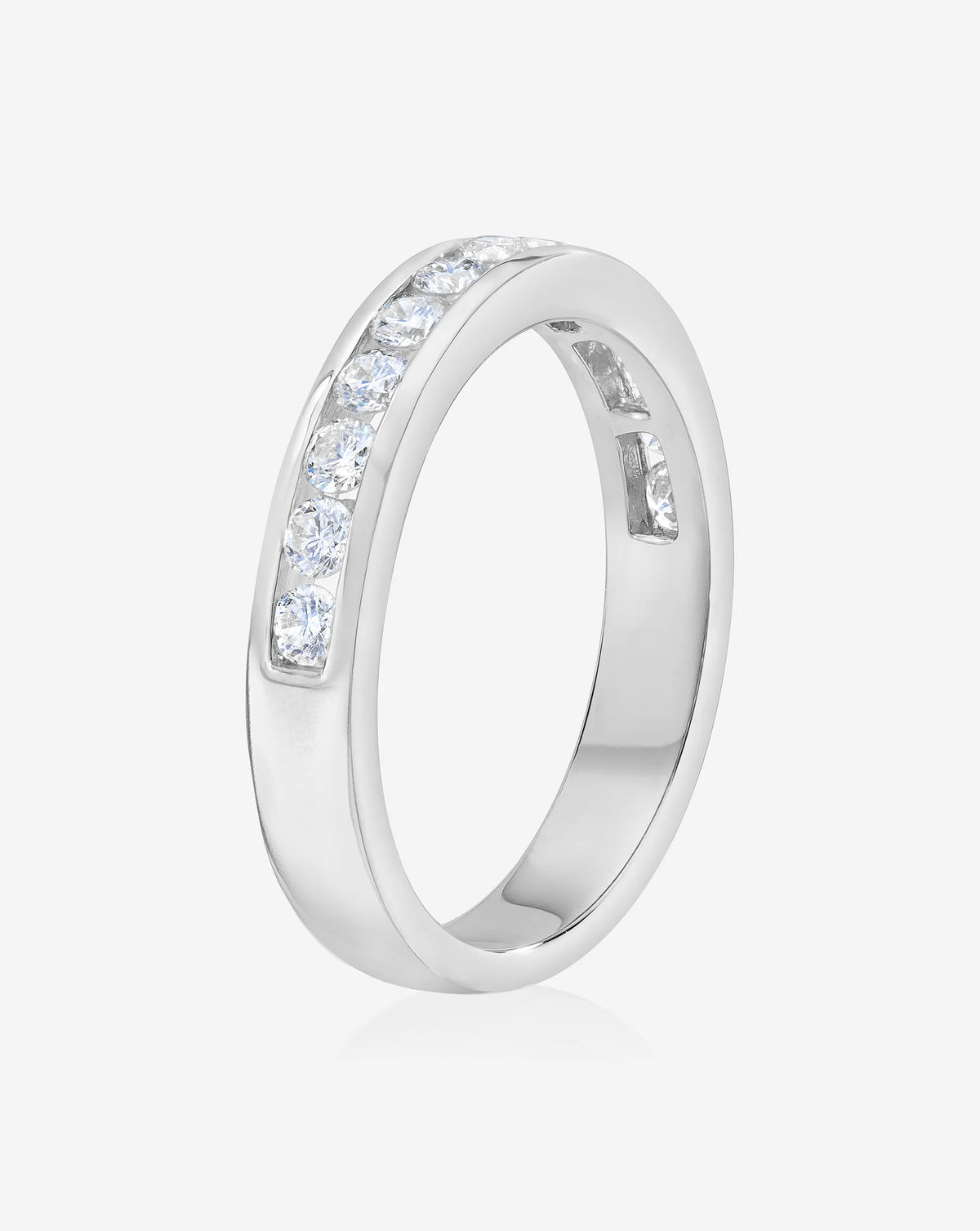 Round Diamond Channel Set Half Band