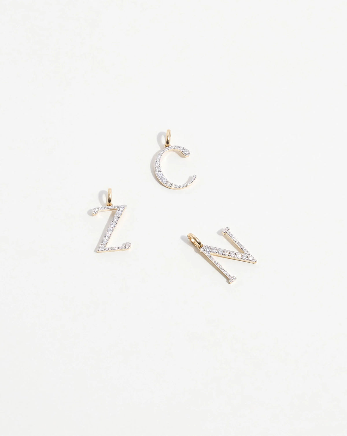 Large Diamond Initial Pendant
