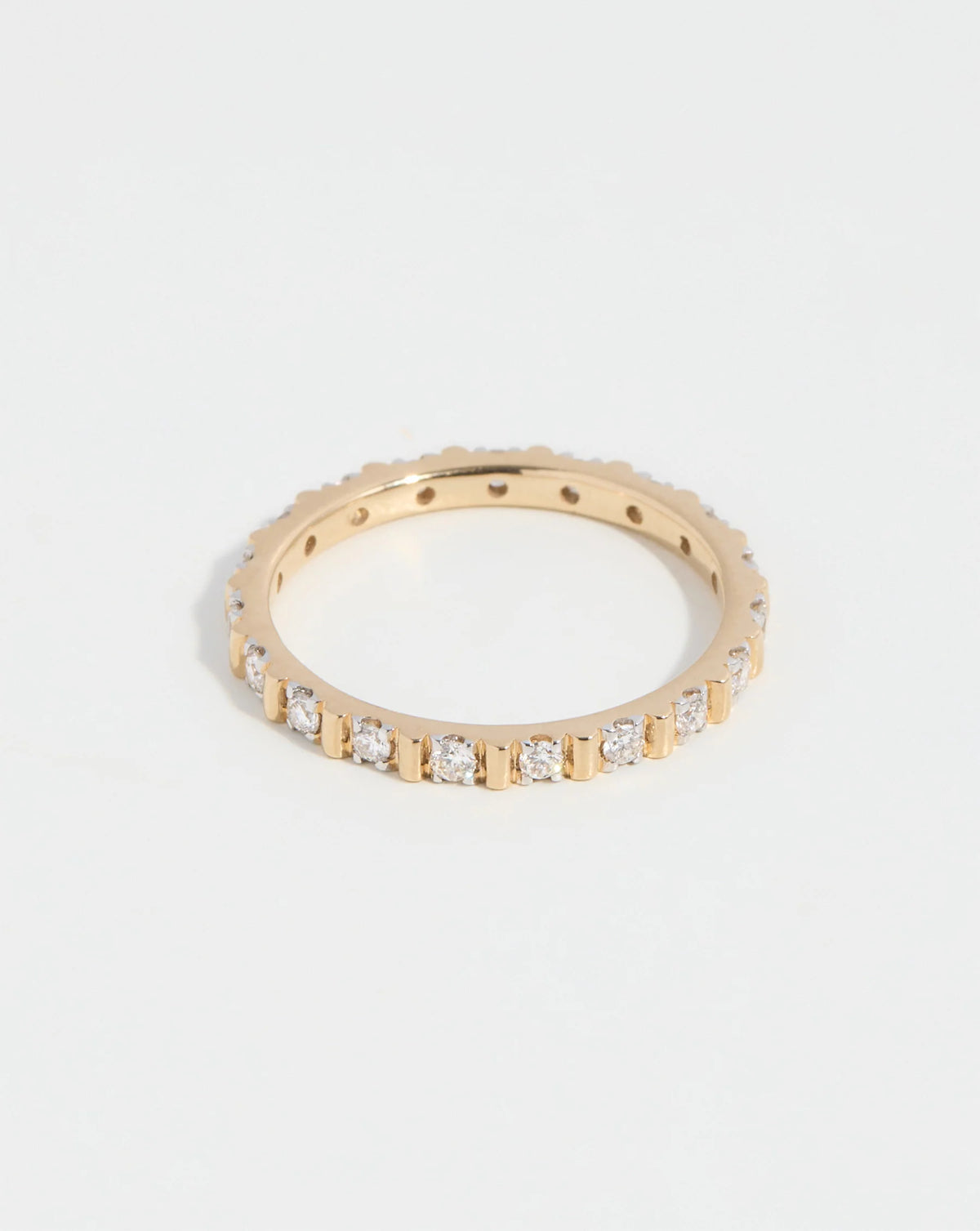 Fluted Diamond Ring