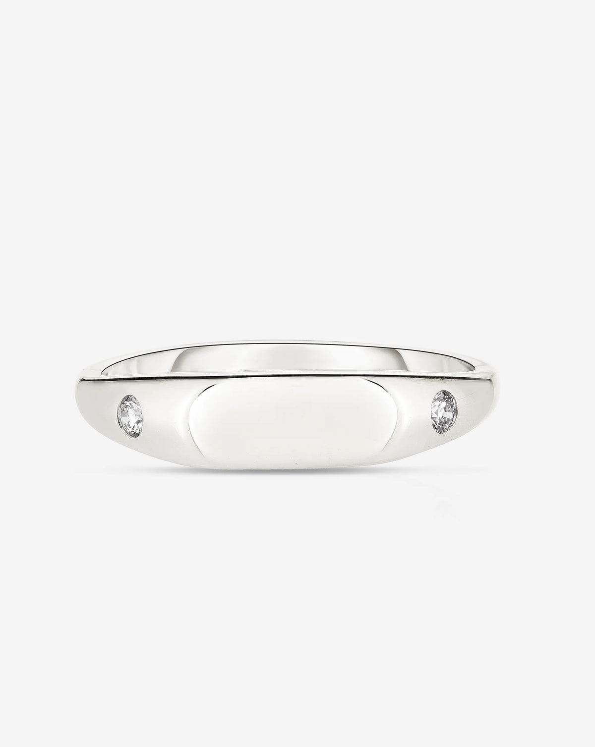 Duo Diamond Signet Ring