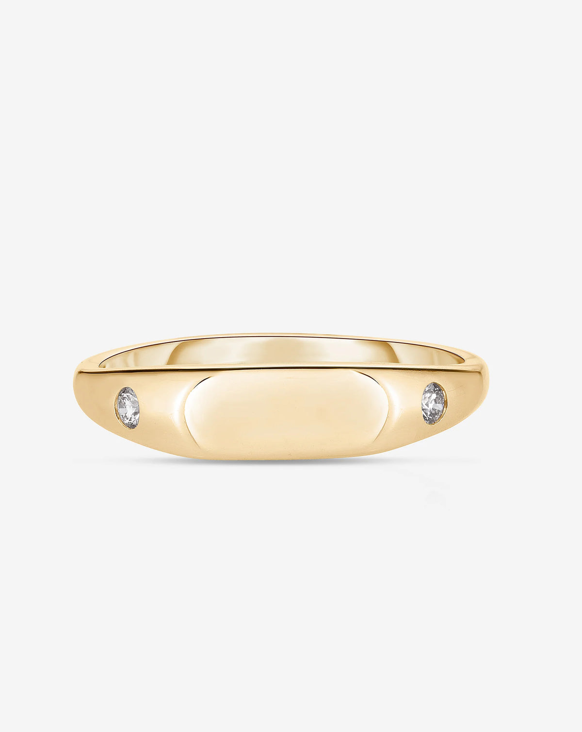 Duo Diamond Signet Ring